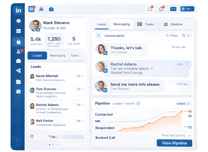LinkedIn outbound pipeline dashboard